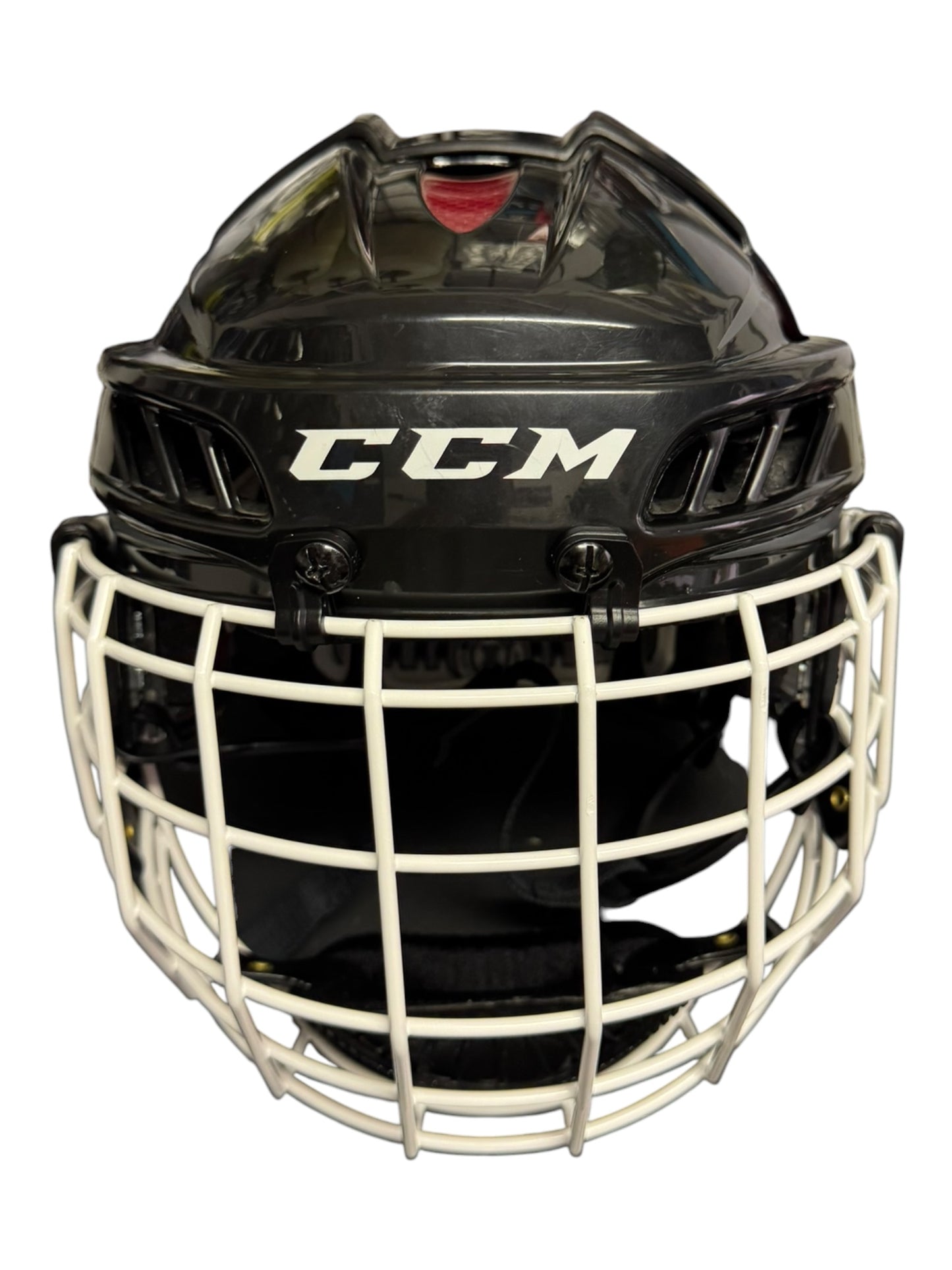 CCM FitLite Ice Hockey Helmet – Small – Black/Red – Like New