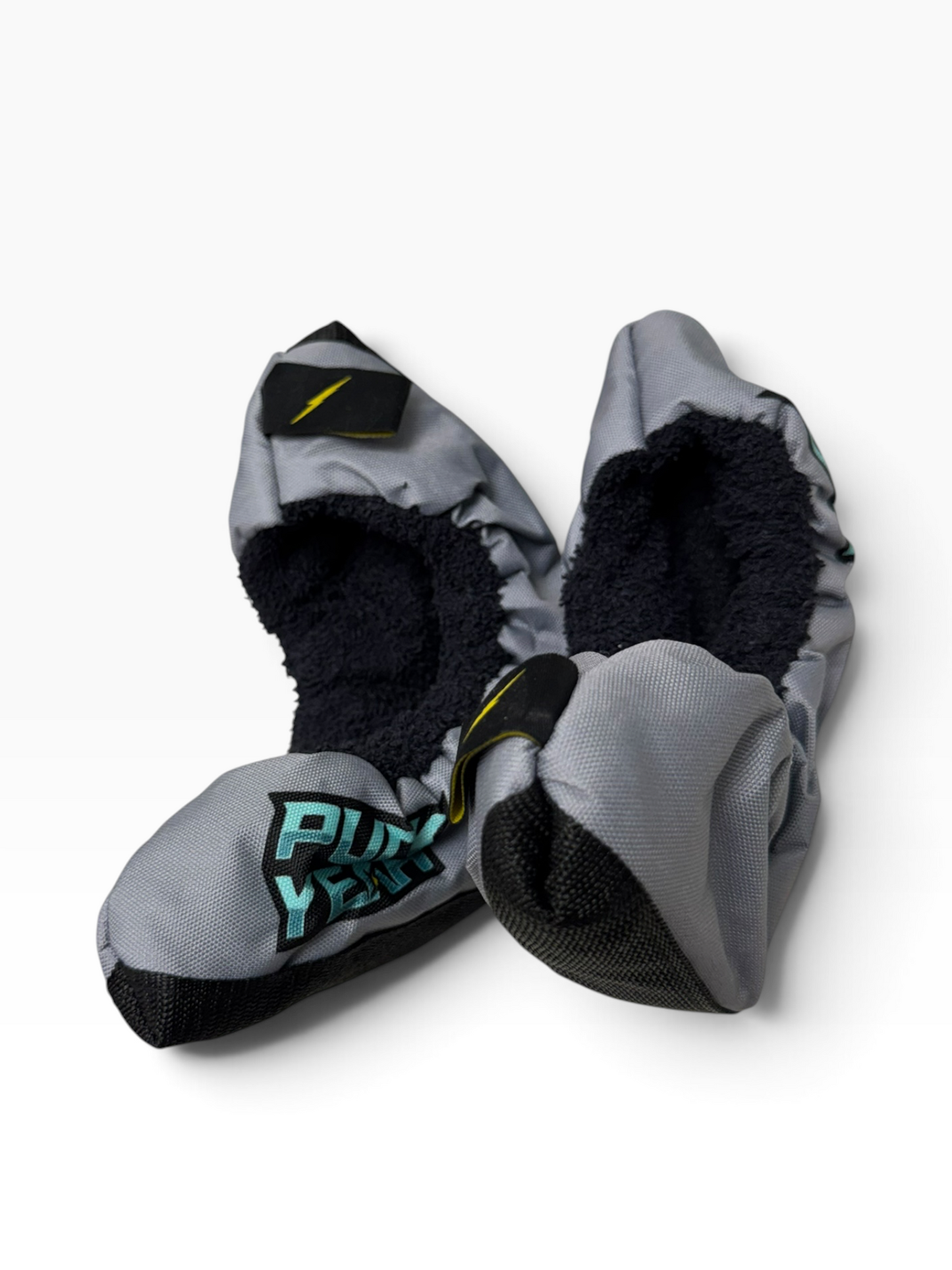 Puck Yeah Ice Hockey Fabric Skate Guards – Grey – Junior
