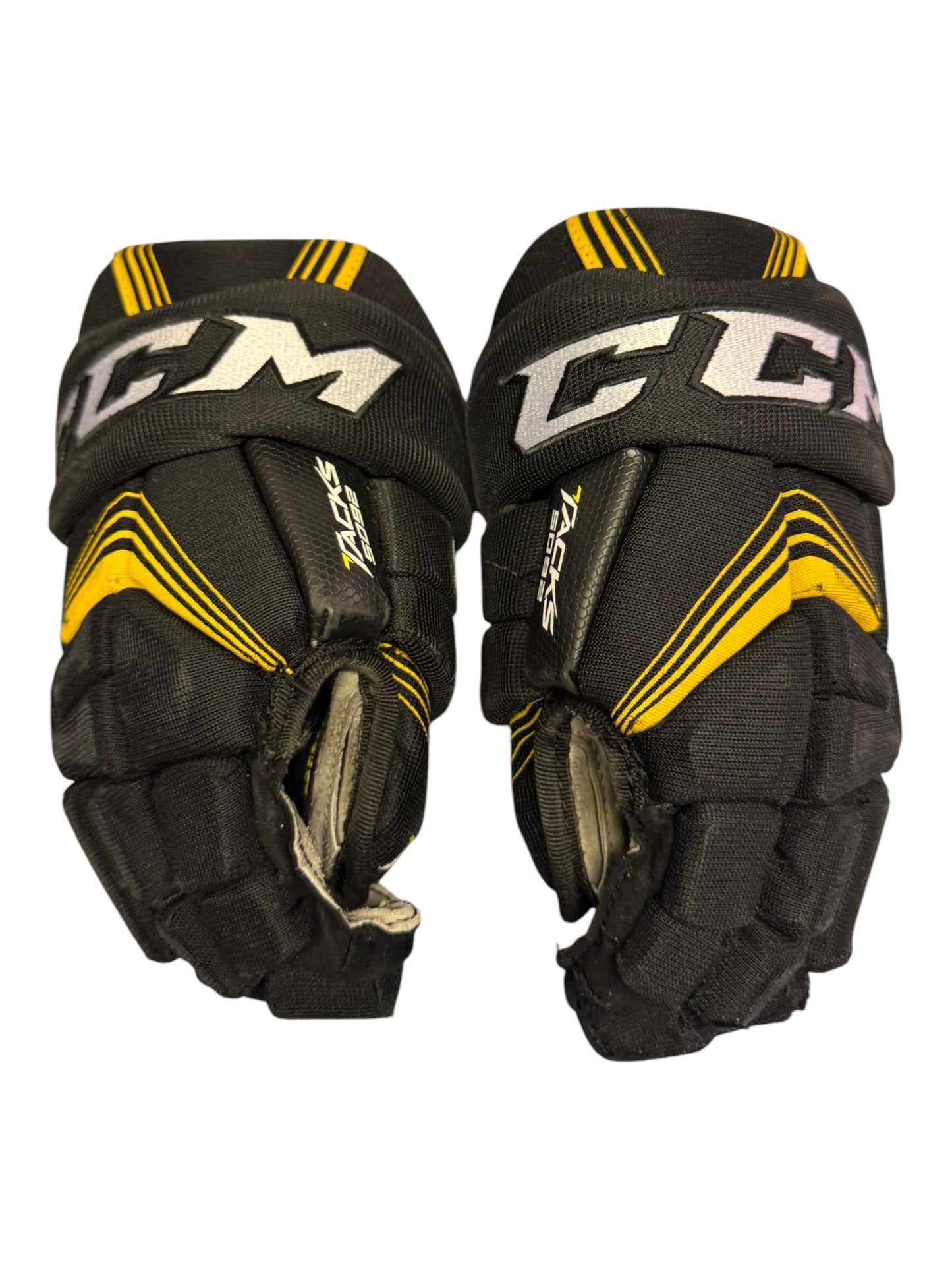 CCM Tacks 5092 Junior Ice Hockey Gloves – 11” – Black/Yellow – Used