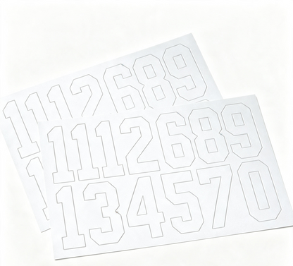 A&R Helmet Numbers Decals