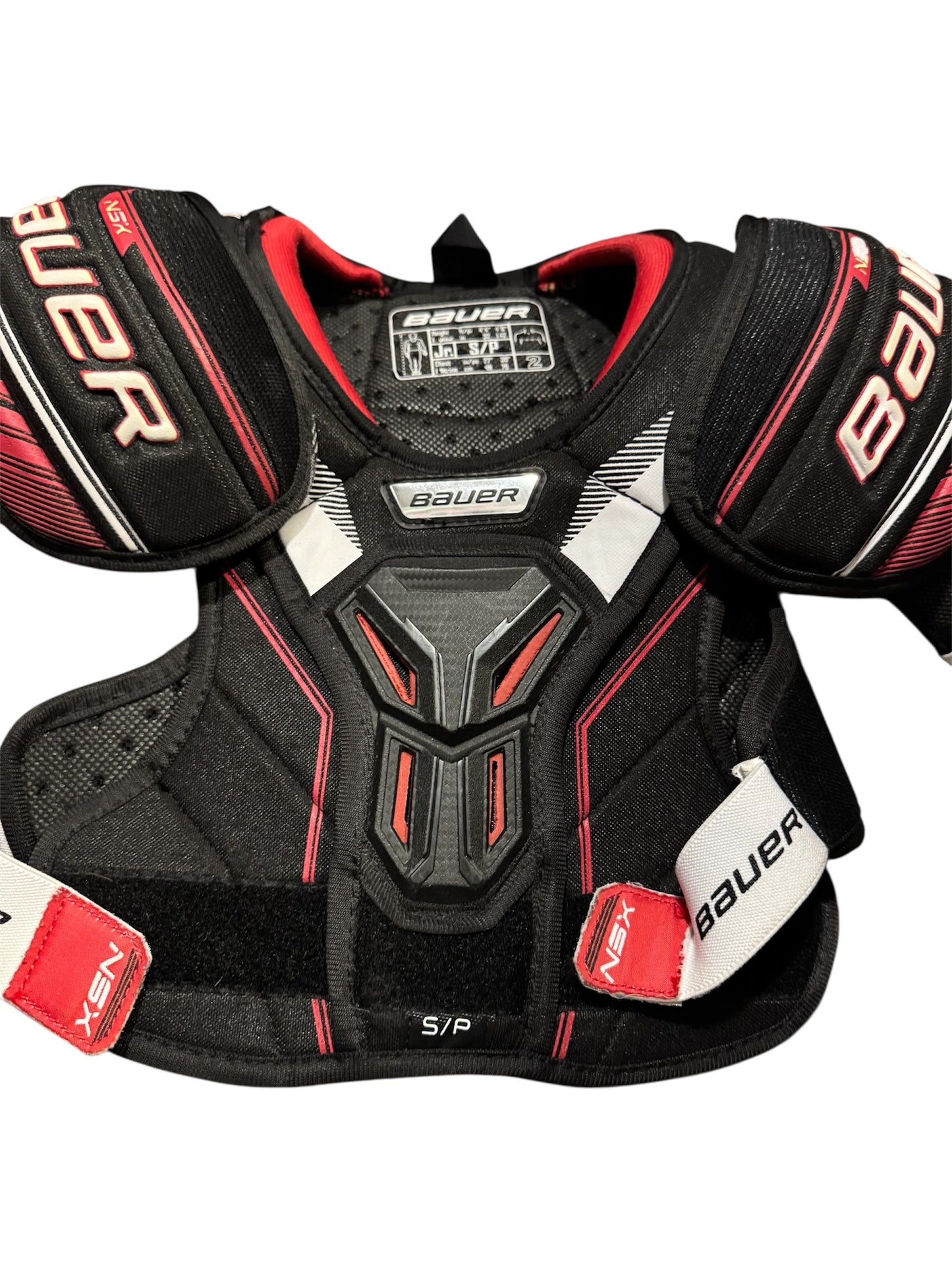 Bauer NXS Ice Hockey Shoulder Pads – Junior Small – Used