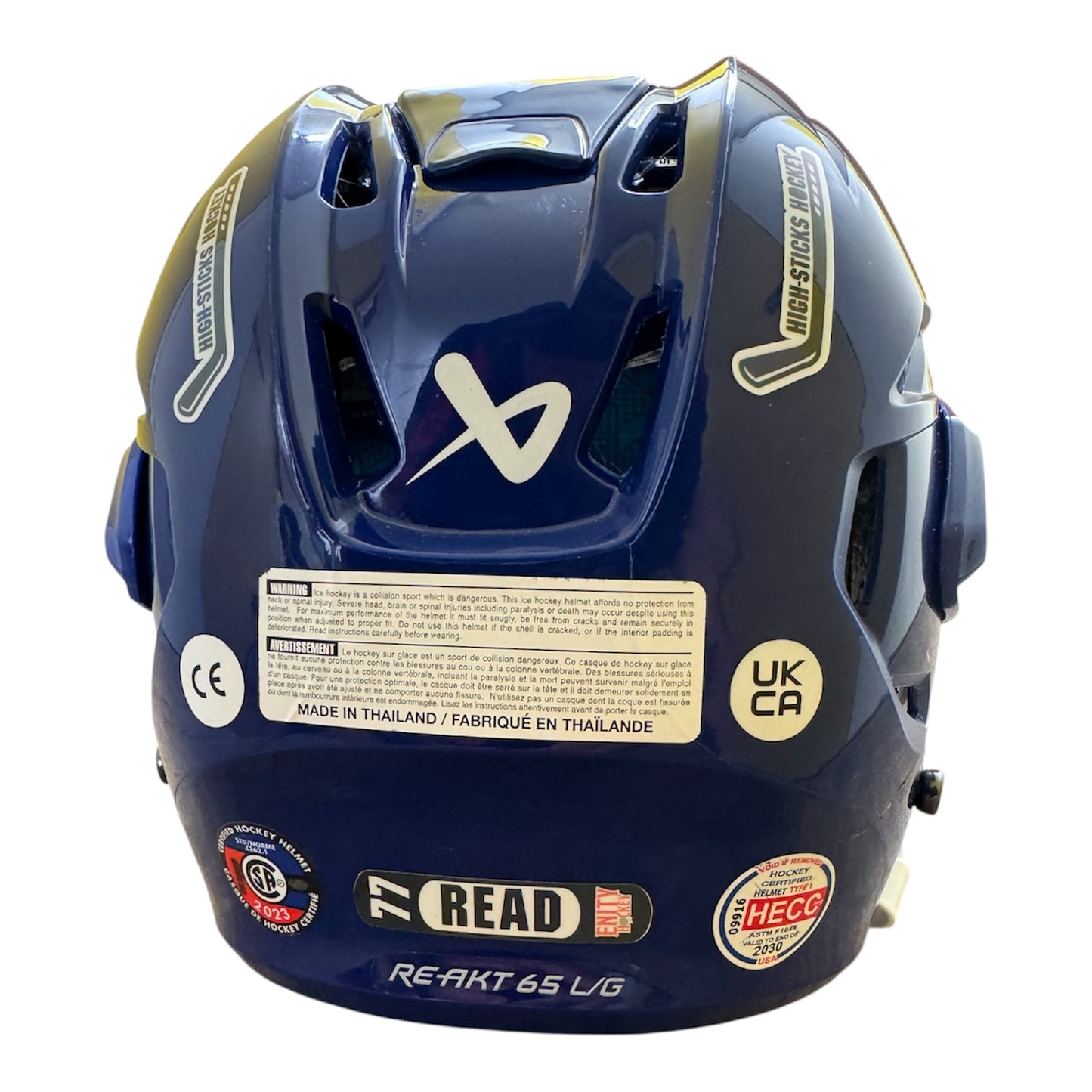 Bauer Re-Akt 65 Senior Ice Hockey Helmet Blue Excellent condition