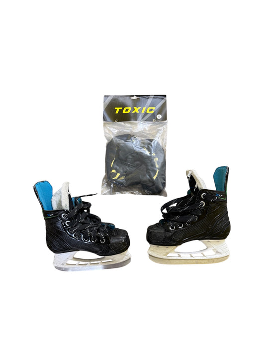 Bauer XLP Youth Ice Hockey Skates Size 10 – Used + Free Soakers