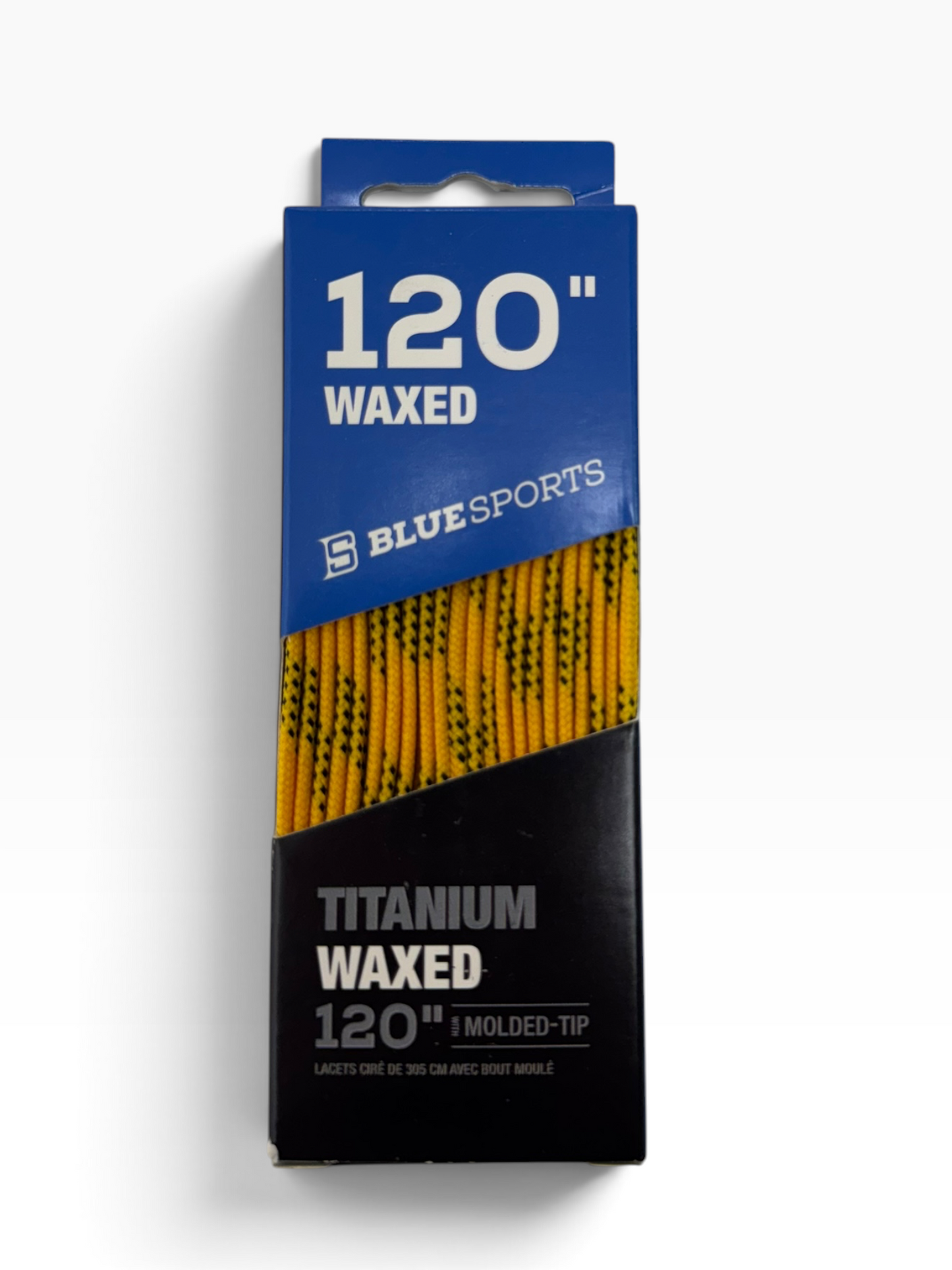 Blue Line Sports Titanium Waxed Moulded Tip Ice Hockey Laces