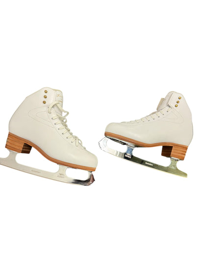 Jackson Finesse Figure Ice Skates – White, Size 7.5