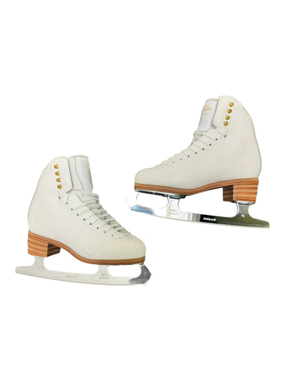 Jackson Elite Women’s Figure Ice Skates – White, Size 5