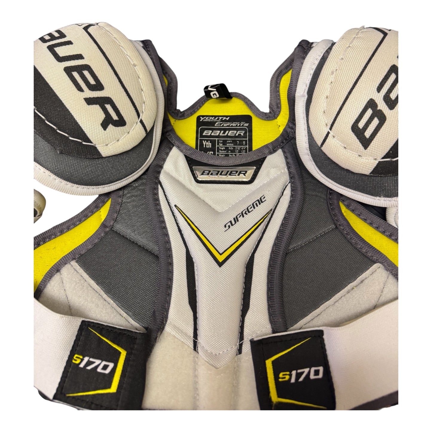 Bauer Supreme S170 Youth Ice Hockey Shoulder Pads Large – Excellent Condition