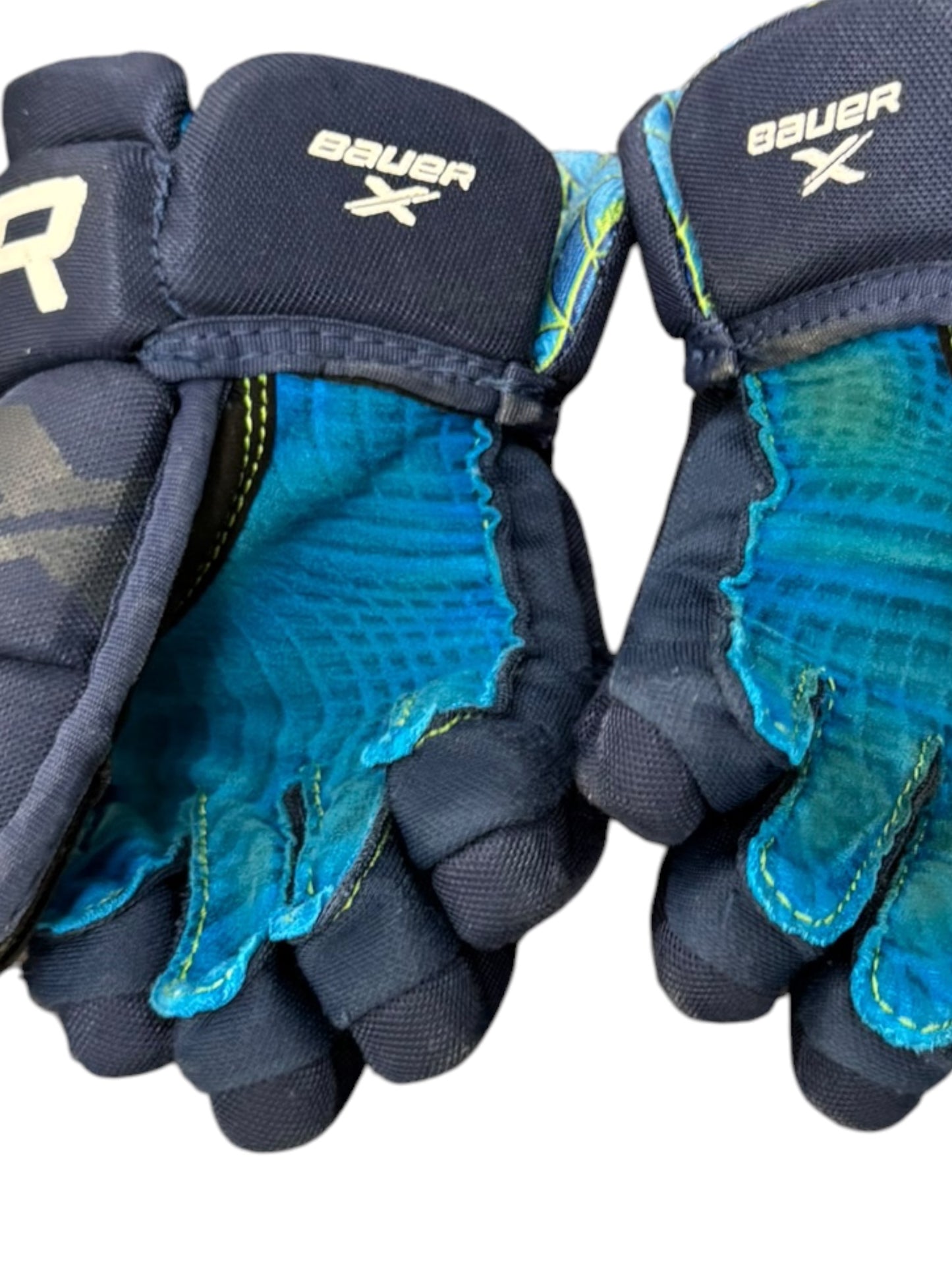 Bauer X S24 Youth Ice Hockey Gloves 9” Navy Blue Used