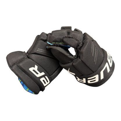 Bauer X S24 Youth Ice Hockey Gloves – 8” – Black/Blue