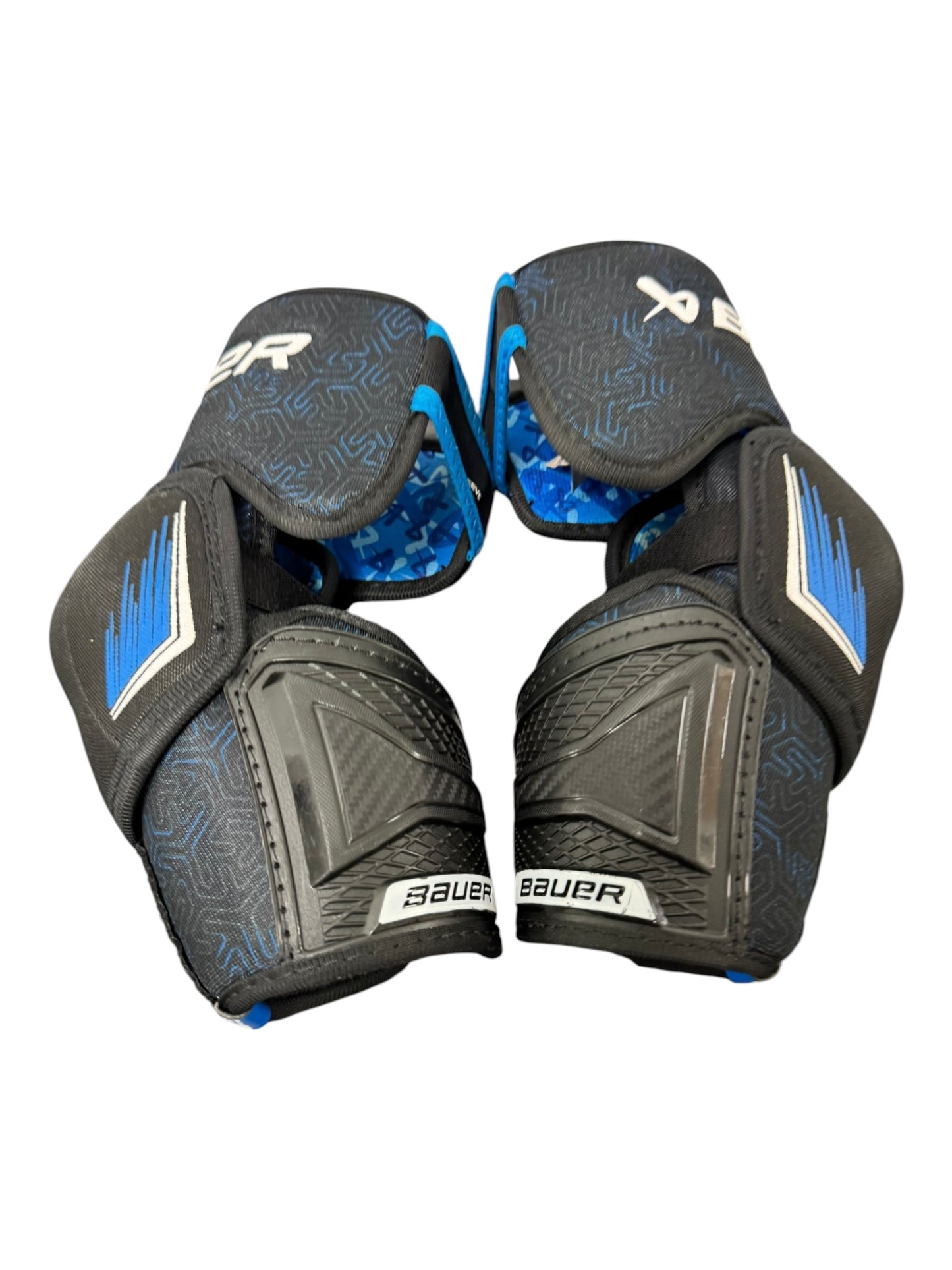 Bauer X S24 Intermediate Ice Hockey Elbow Pads – Medium – Black/Blue – Used