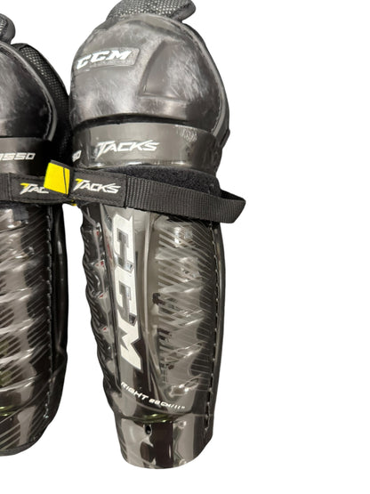 CCM Tacks 9550 Junior Ice Hockey Shin Pads 11” Black