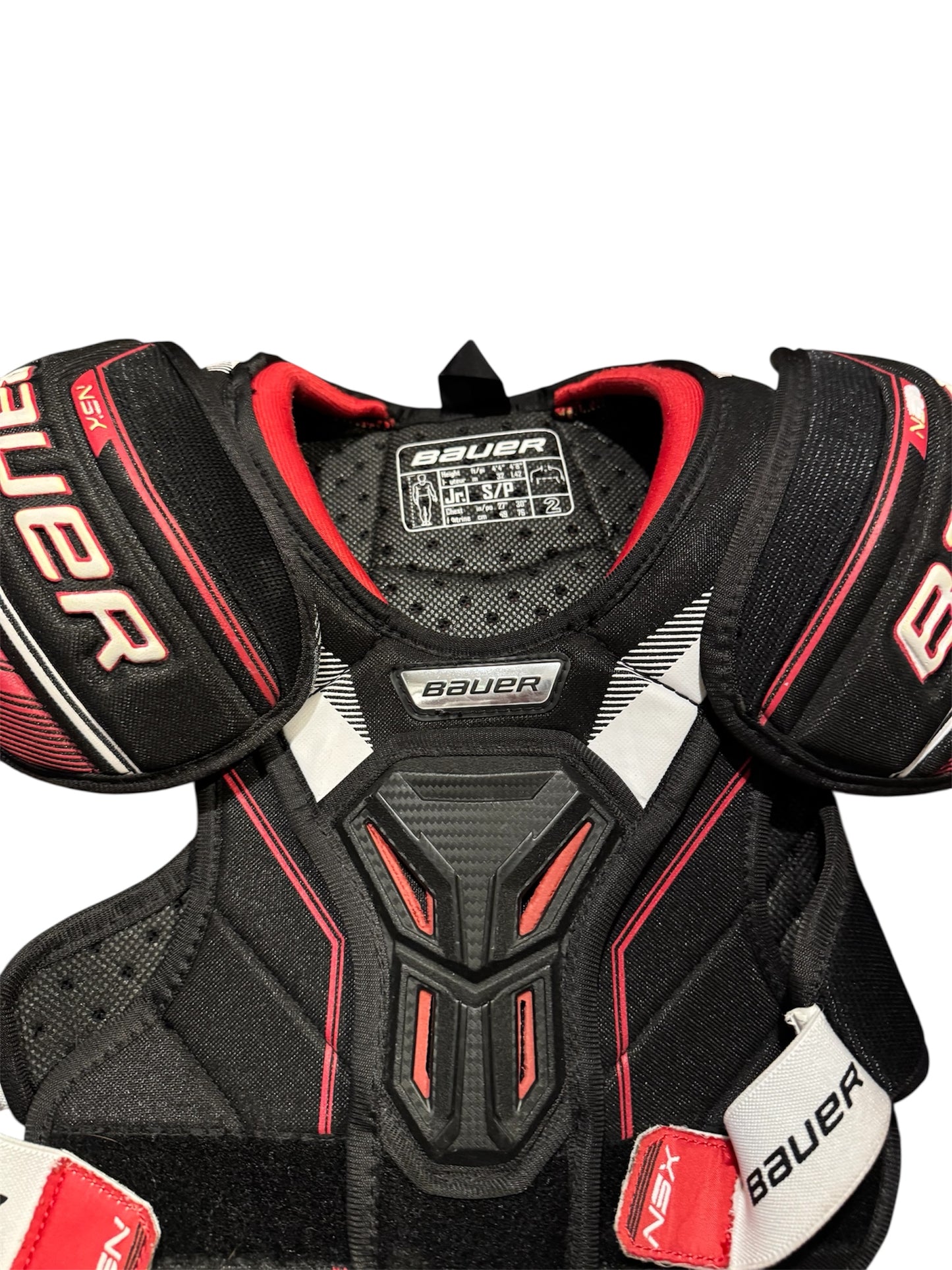 Bauer NXS Ice Hockey Shoulder Pads – Junior Small – Used