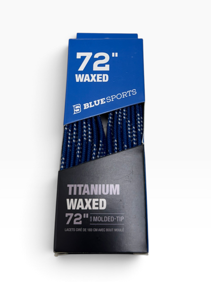 Blue Line Sports Titanium Waxed Moulded Tip Ice Hockey Laces