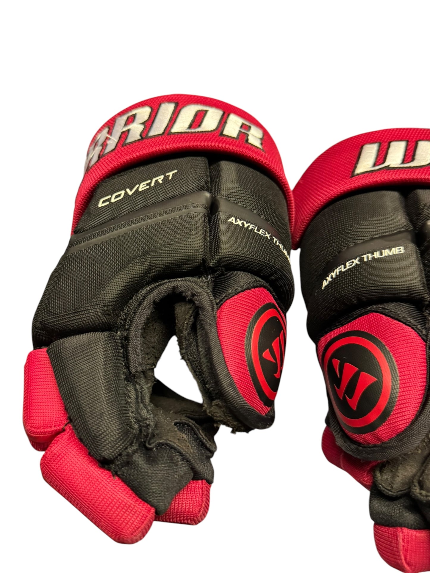 Warrior Covert QRE 30 Junior Ice Hockey Gloves – 11” – Black/Red – Used