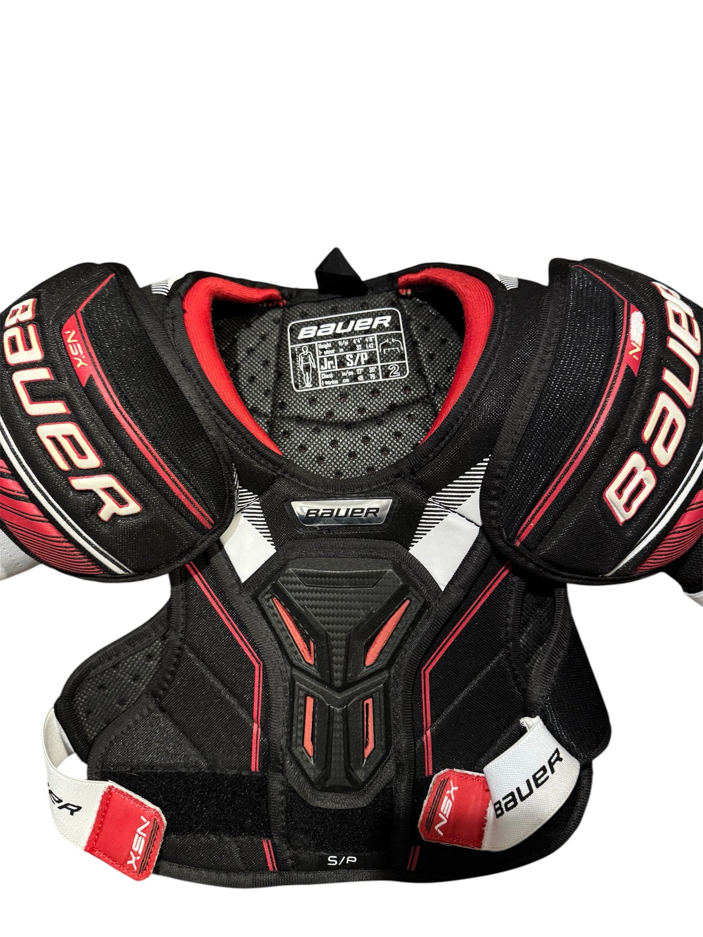 Bauer NXS Ice Hockey Shoulder Pads – Junior Small – Used