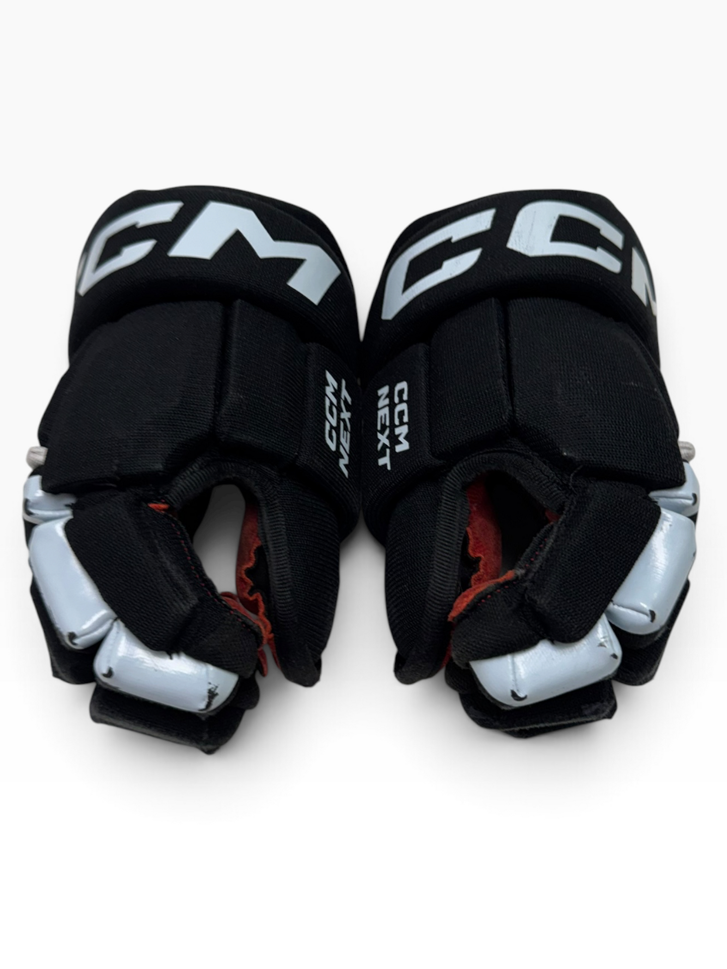 CCM NEXT Junior Ice Hockey Gloves – 10” – Black/Red – Used