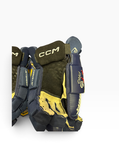 CCM Jetspeed FT6 Pro Senior Ice Hockey Gloves 14” Navy Used