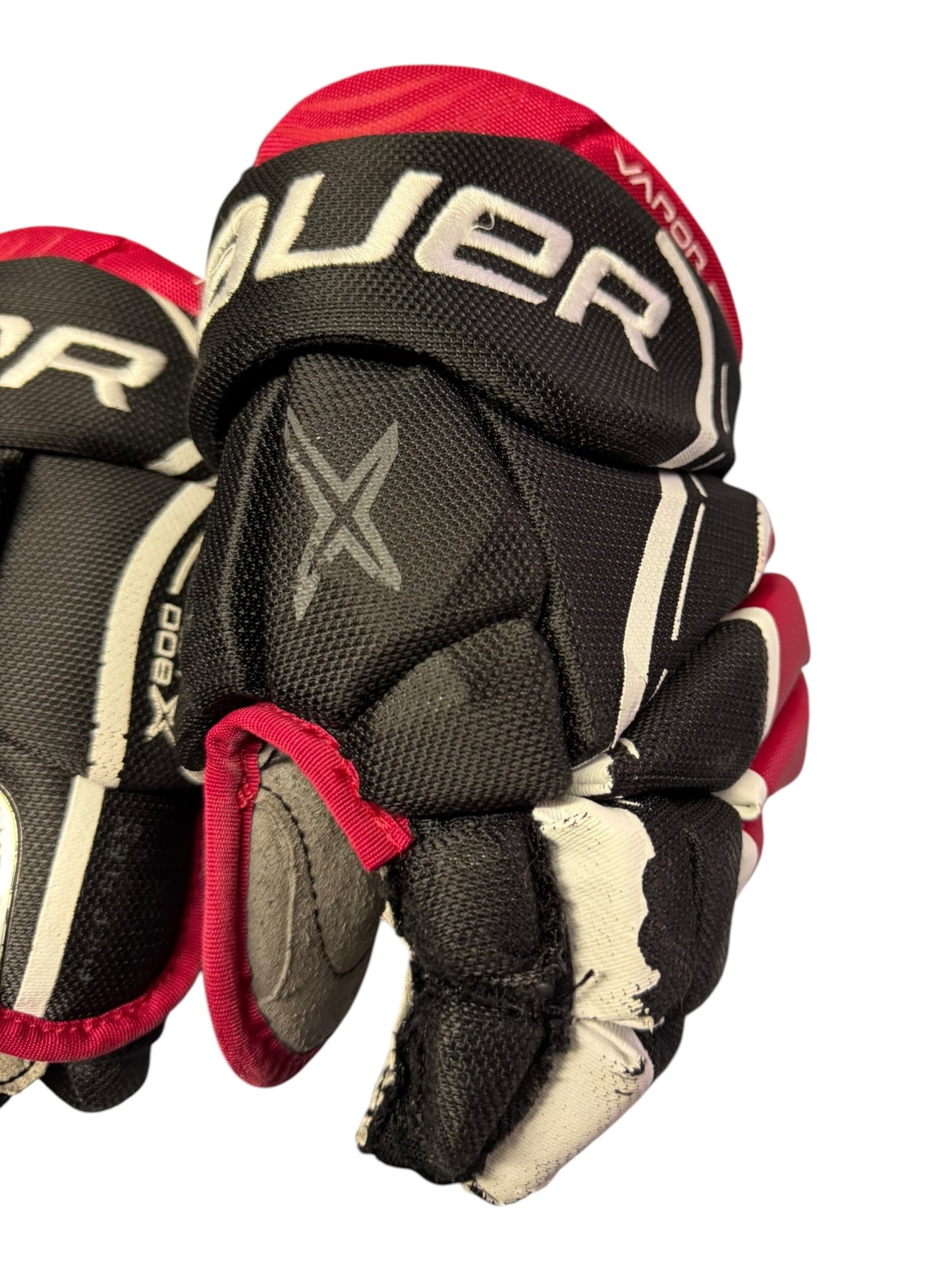 Bauer Vapor X900 Lite Junior Ice Hockey Gloves – 11” – Black/Red – Used