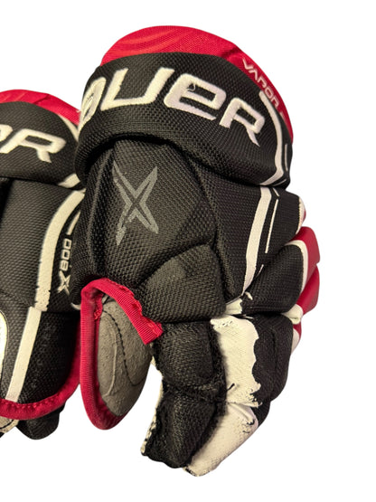 Bauer Vapor X900 Lite Junior Ice Hockey Gloves – 11” – Black/Red – Used