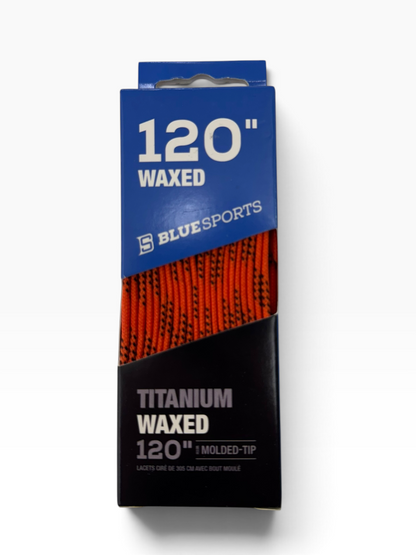 Blue Line Sports Titanium Waxed Moulded Tip Ice Hockey Laces