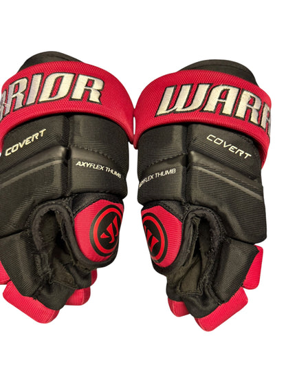 Warrior Covert QRE 30 Junior Ice Hockey Gloves – 11” – Black/Red – Used