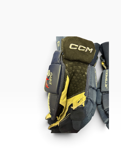 CCM Jetspeed FT6 Pro Senior Ice Hockey Gloves 14” Navy Used