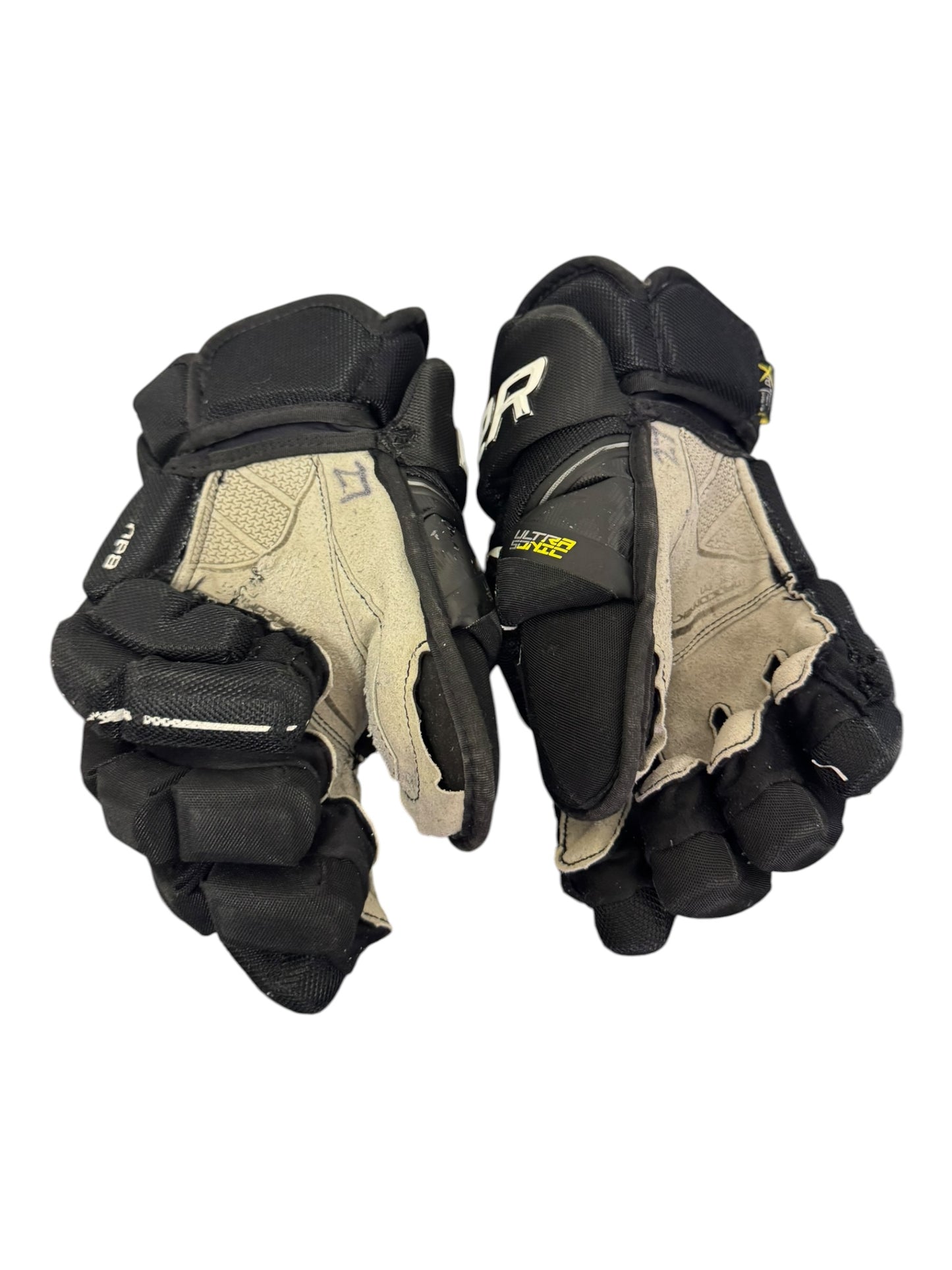 Bauer Supreme Ultrasonic Pro Stock Ice Hockey Gloves 14” Nottingham Panthers #27