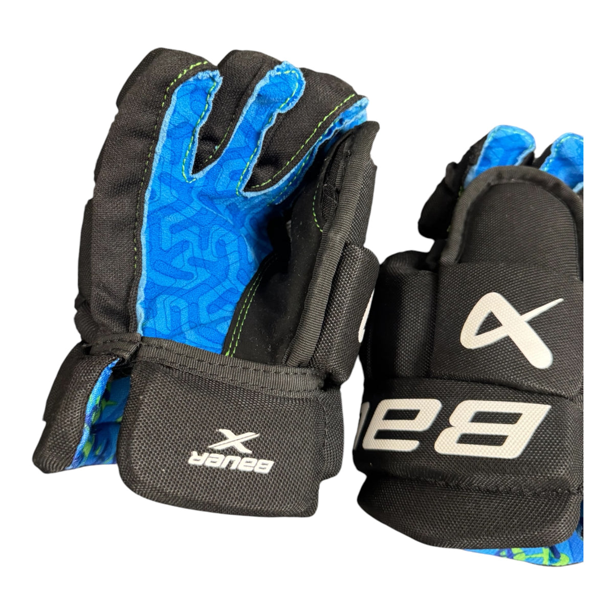 Bauer X S24 Youth Ice Hockey Gloves – 8” – Black/Blue