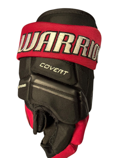 Warrior Covert QRE 30 Junior Ice Hockey Gloves – 11” – Black/Red – Used