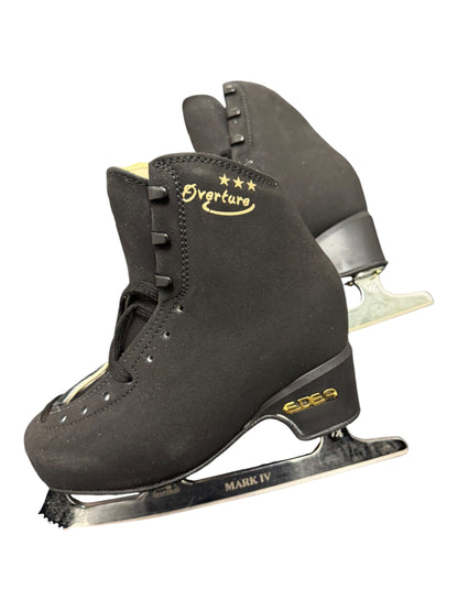 Edea Overture Youth Figure Skates Black Size 12 (200)