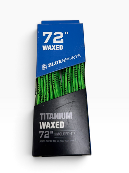 Blue Line Sports Titanium Waxed Moulded Tip Ice Hockey Laces