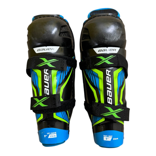 Bauer X Youth Ice Hockey Shin Pads 9” Great Condition