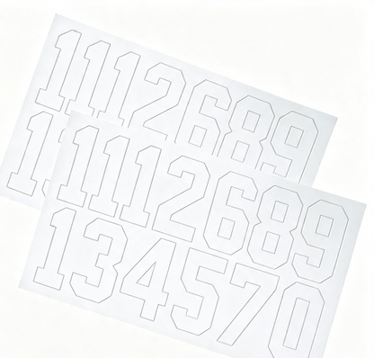 A&R Helmet Numbers Decals