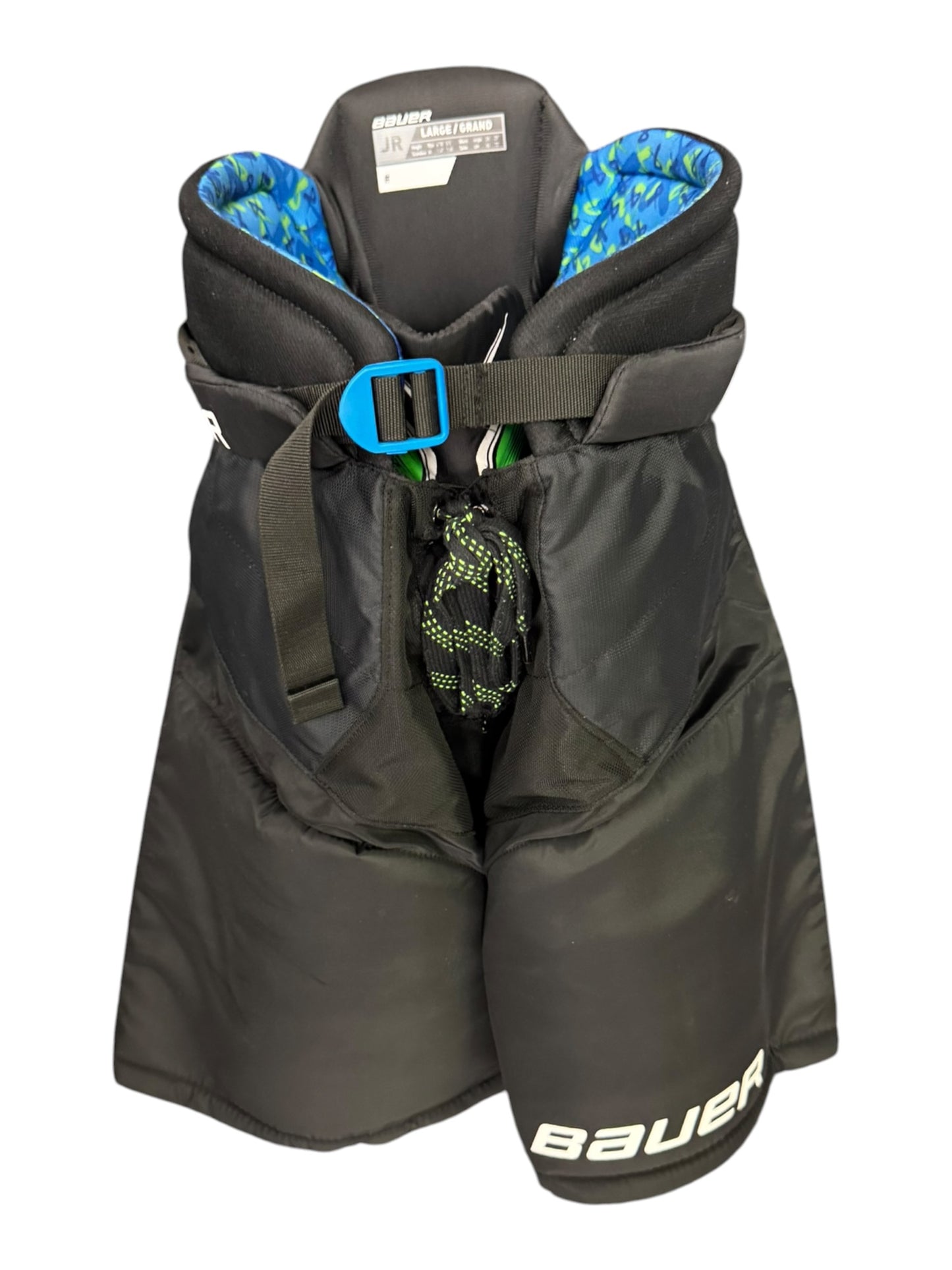 Bauer X S24 Junior Ice Hockey Shorts – Large – Black/Blue – Used