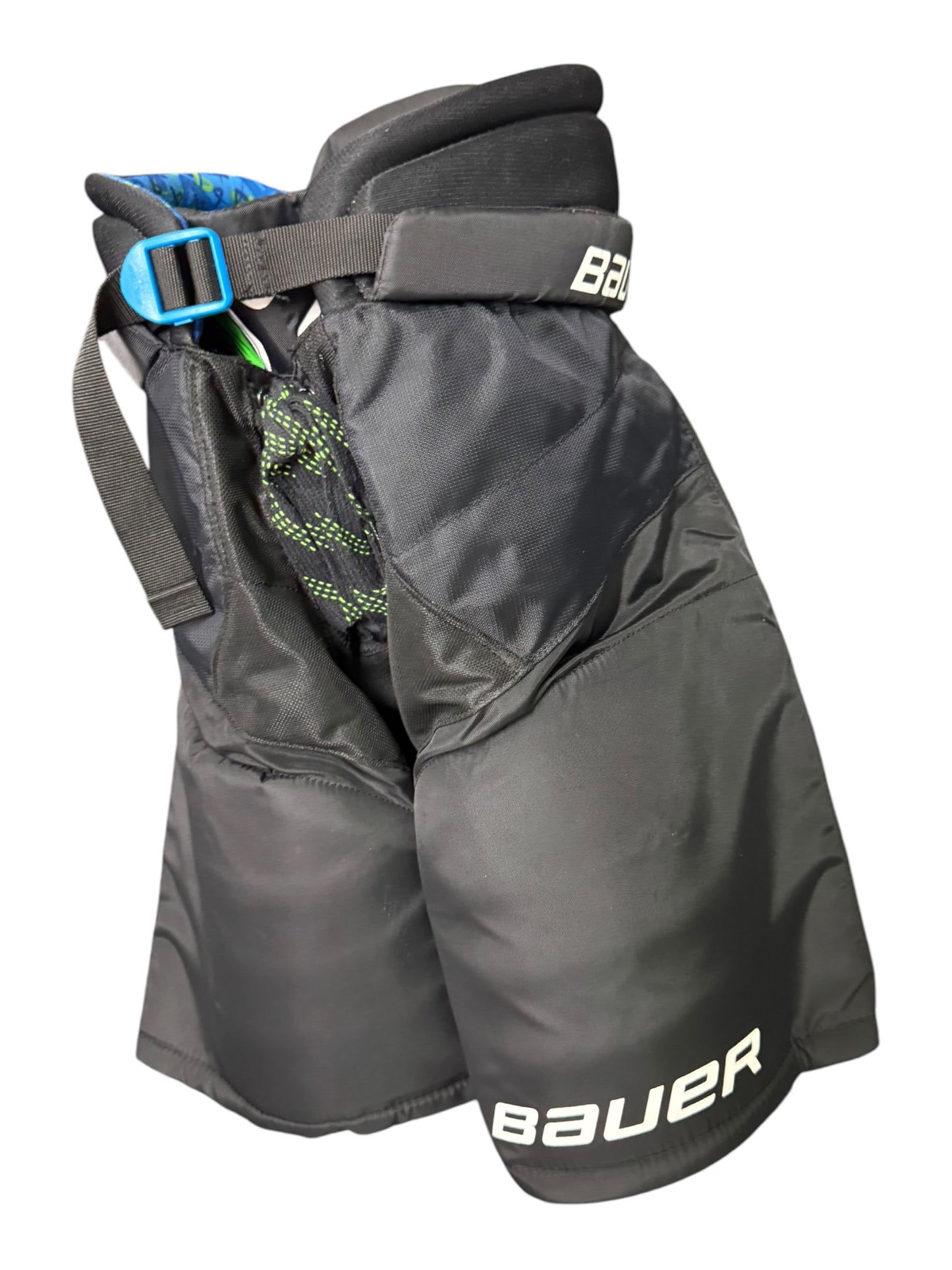 Bauer X S24 Junior Ice Hockey Shorts – Large – Black/Blue – Used