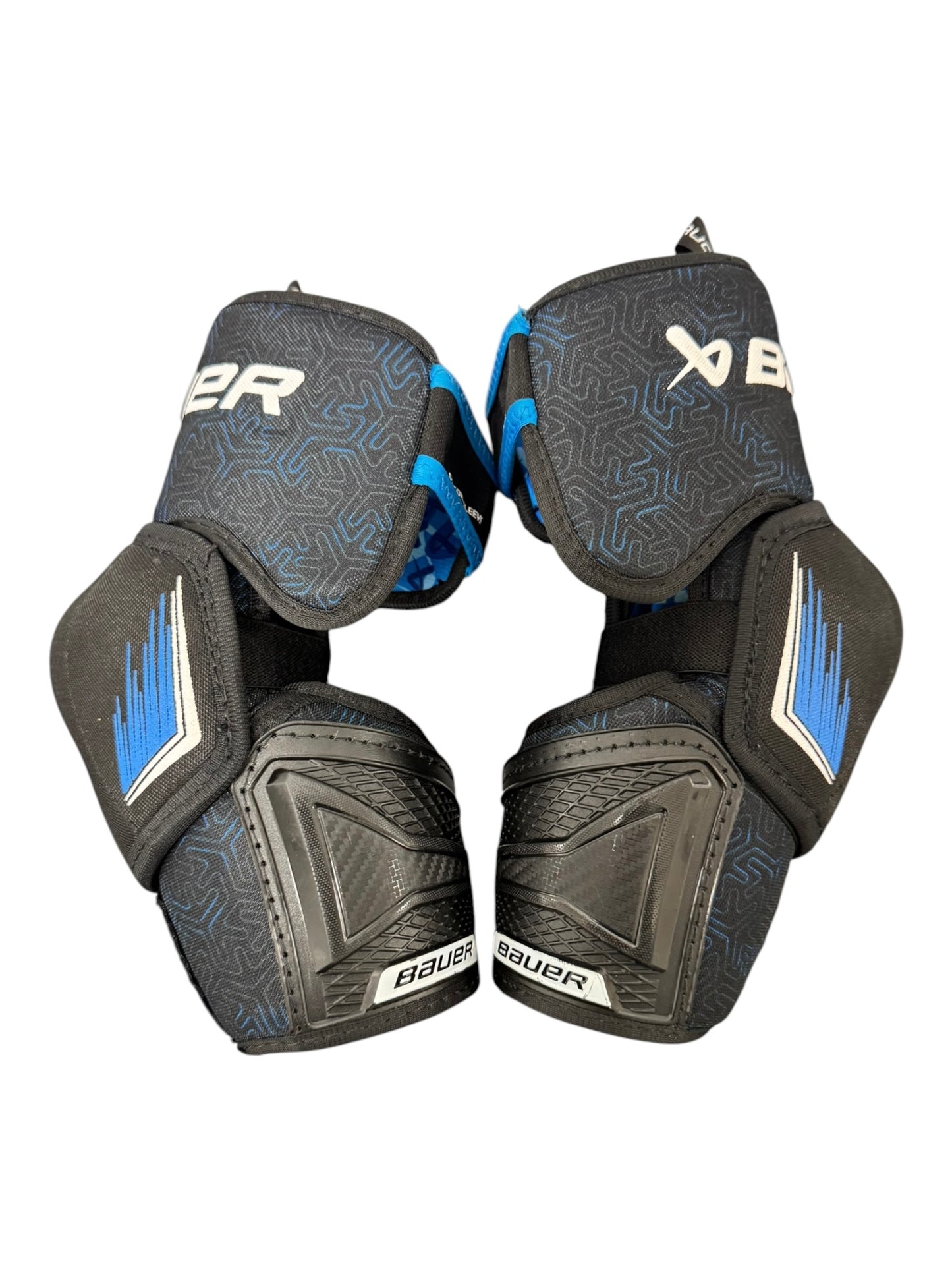 Bauer X S24 Intermediate Ice Hockey Elbow Pads – Medium – Black/Blue – Used