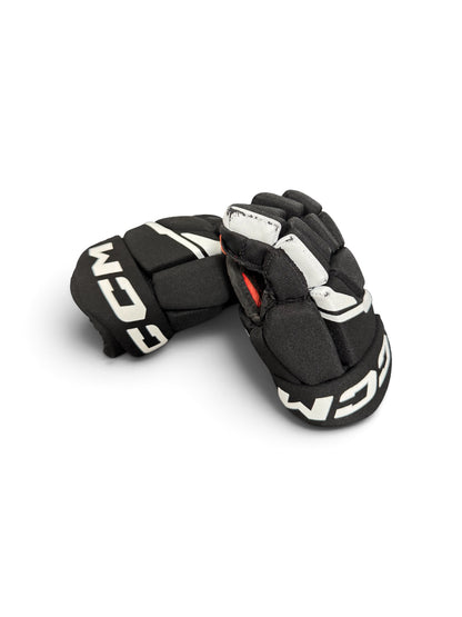 CCM NEXT Youth Ice Hockey Gloves 9” Black/Red Used
