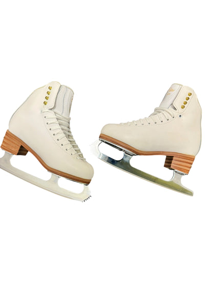 Jackson Elite Women’s Figure Ice Skates – White, Size 5