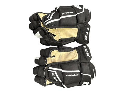 CCM FT350 Junior Ice Hockey Gloves – Black, 11”