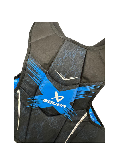 Bauer X S24 Intermediate Ice Hockey Shoulder Pads – Medium – Black/Blue – Used
