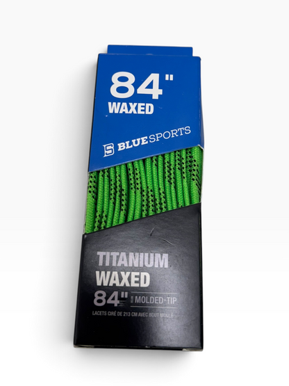 Blue Line Sports Titanium Waxed Moulded Tip Ice Hockey Laces