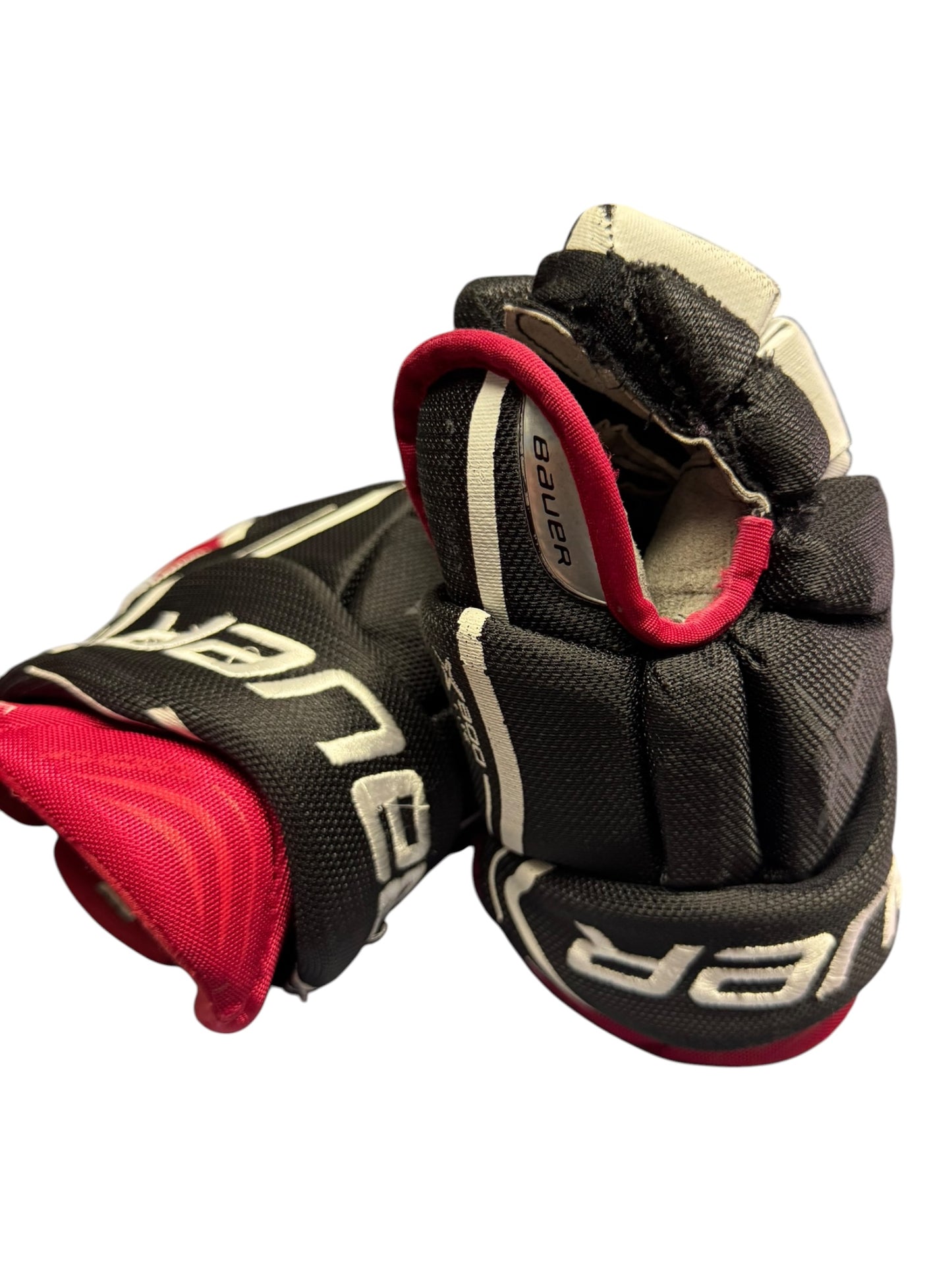 Bauer Vapor X900 Lite Junior Ice Hockey Gloves – 11” – Black/Red – Used