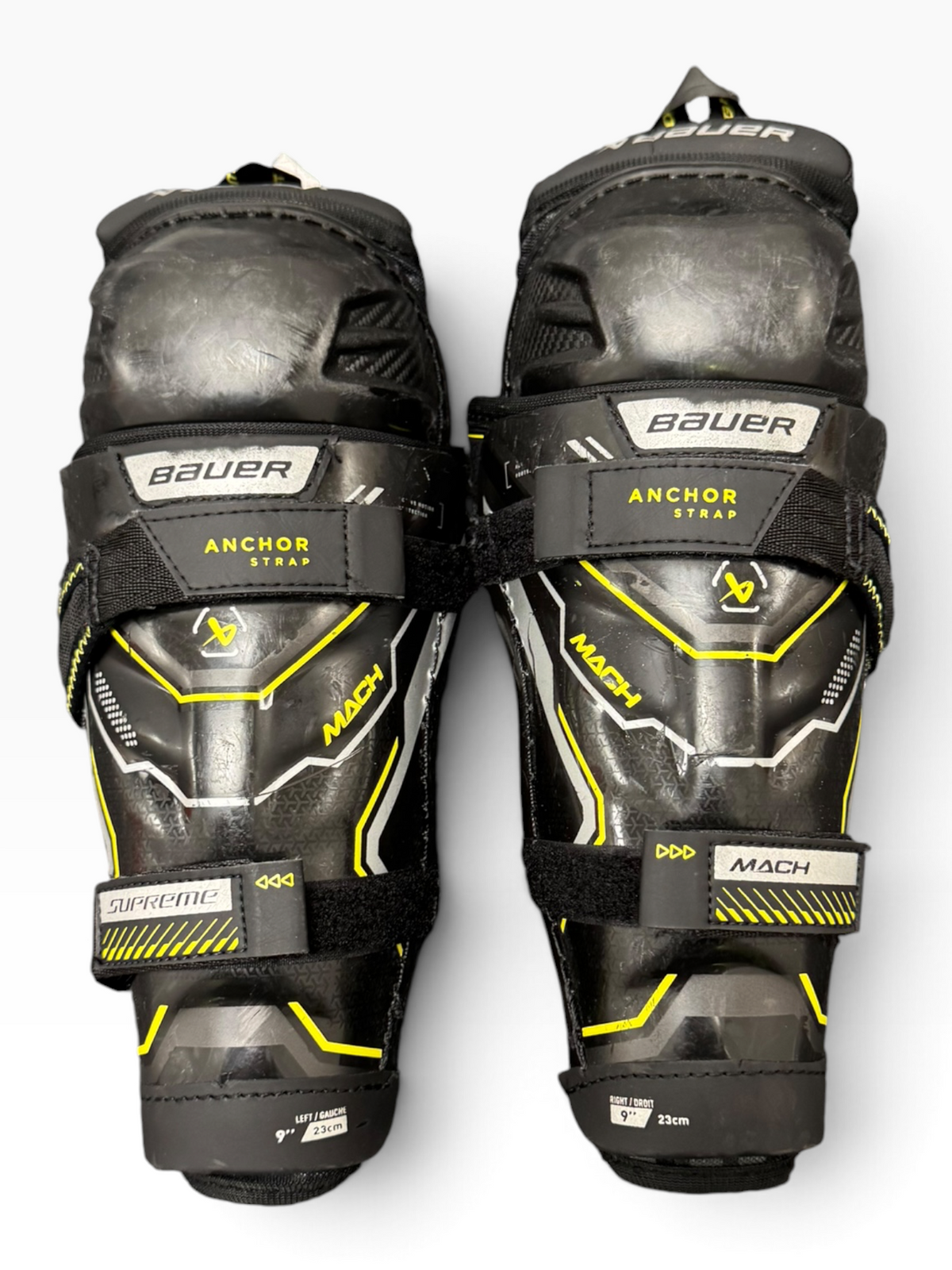 Bauer Supreme Mach Youth Ice Hockey Shin Pads – 9”