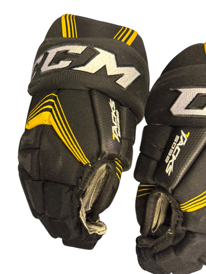 CCM Tacks 5092 Junior Ice Hockey Gloves – 11” – Black/Yellow – Used