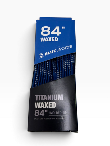 Blue Line Sports Titanium Waxed Moulded Tip Ice Hockey Laces