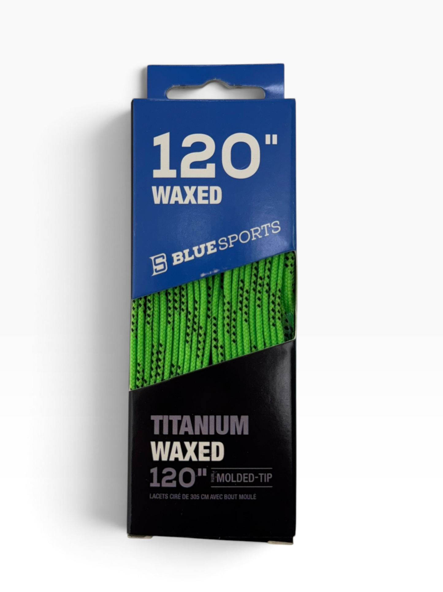 Blue Line Sports Titanium Waxed Moulded Tip Ice Hockey Laces