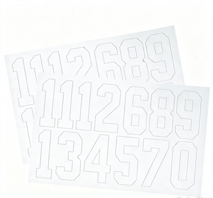 A&R Helmet Numbers Decals