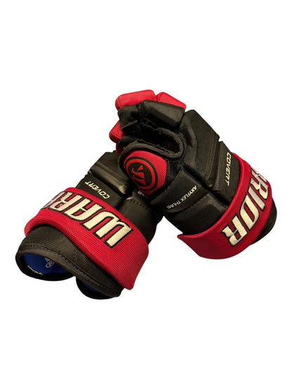 Warrior Covert QRE 30 Junior Ice Hockey Gloves – 11” – Black/Red – Used