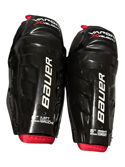 Bauer Vapor Velocity Youth Ice Hockey Shin Pads – 8”