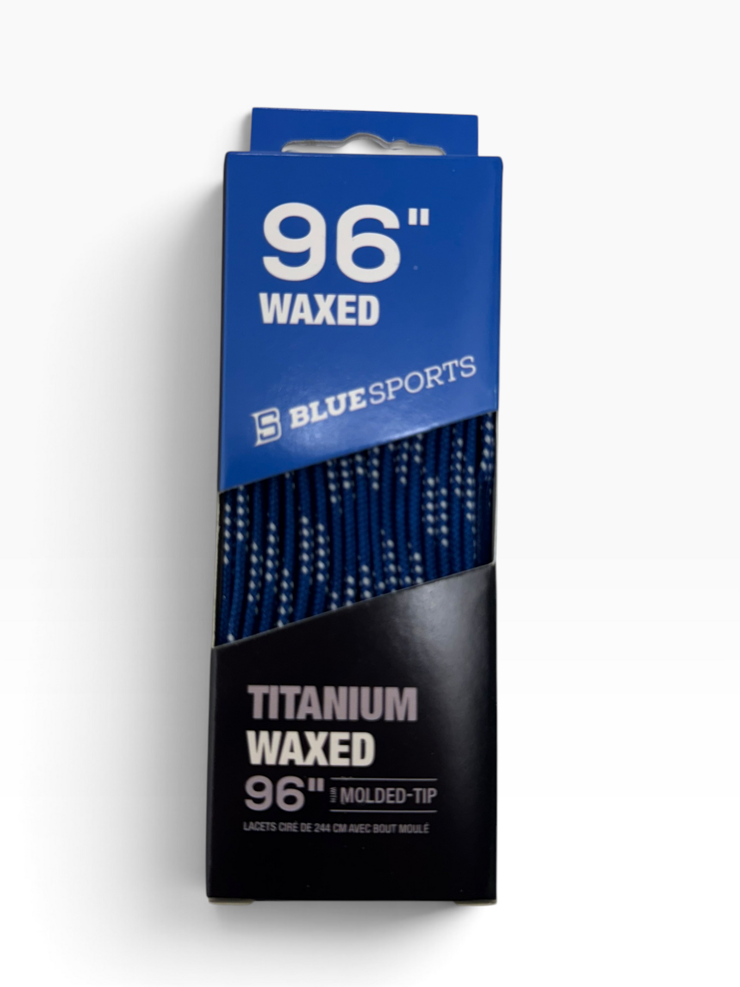 Blue Line Sports Titanium Waxed Moulded Tip Ice Hockey Laces